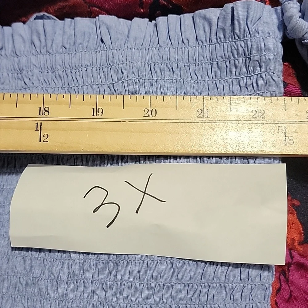Nwt J. Crew Smocked Tie-Shoulder Tank Top Light Blue Cotton Poplin Plus Size - Picture 8 of 10
